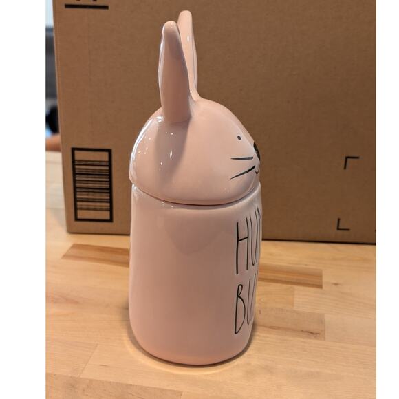 Rae Dunn Magenta Hunny Bunny Pastel Pink Ceramic Coffee Tea Mug Bunny Ears Lid - Picture 7 of 10